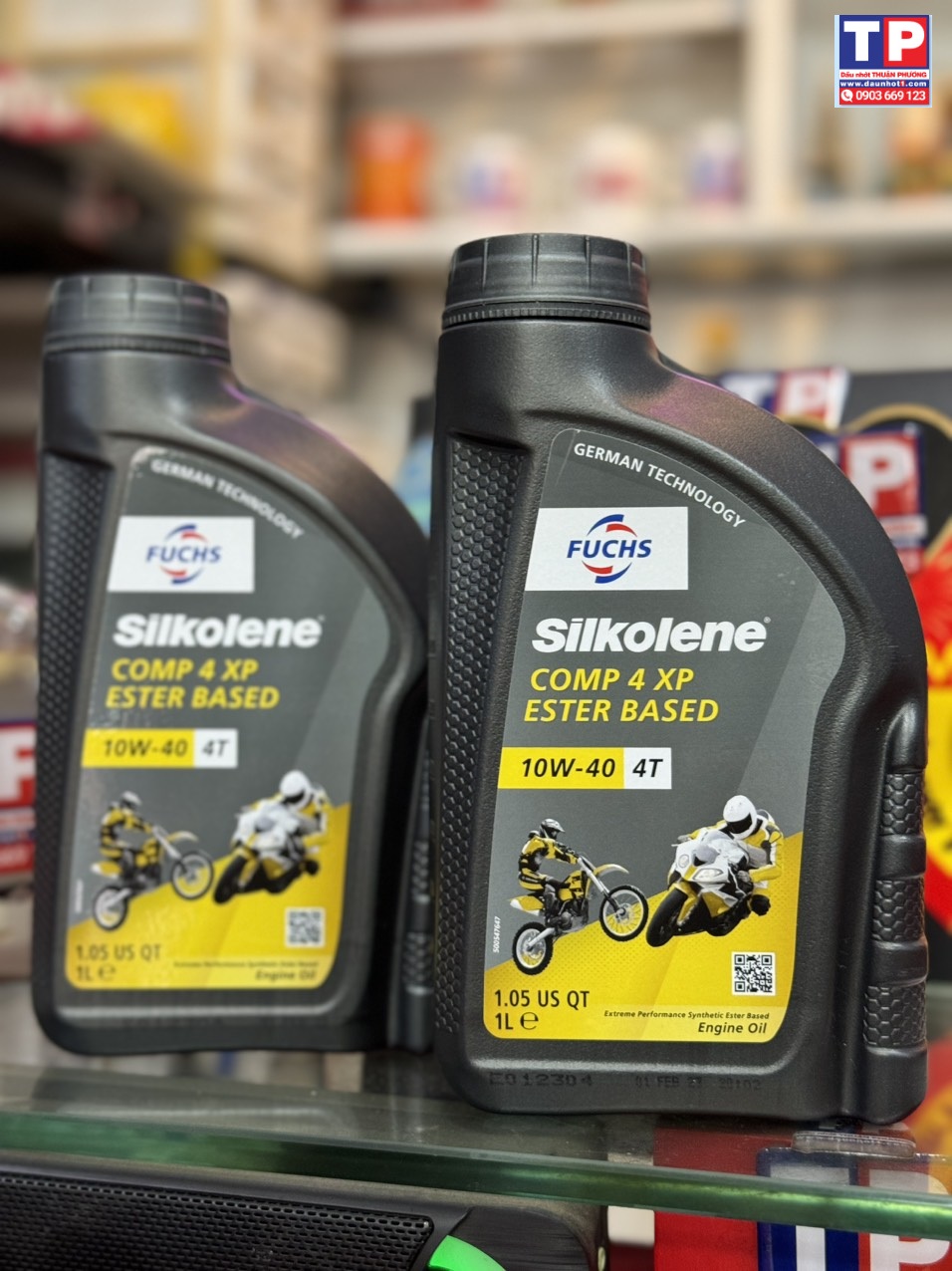 Combo 2 chai Nhớt Fuchs Silkolene Com4 10W40 XP 1L