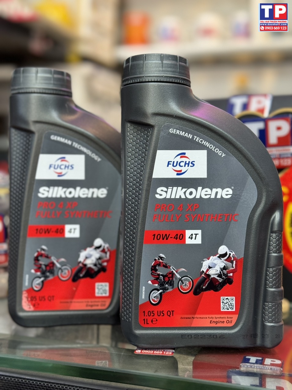 Combo 2 Chai Nhớt Fuchs Silkolene Pro 4 10W40 XP 1L NEW 2022