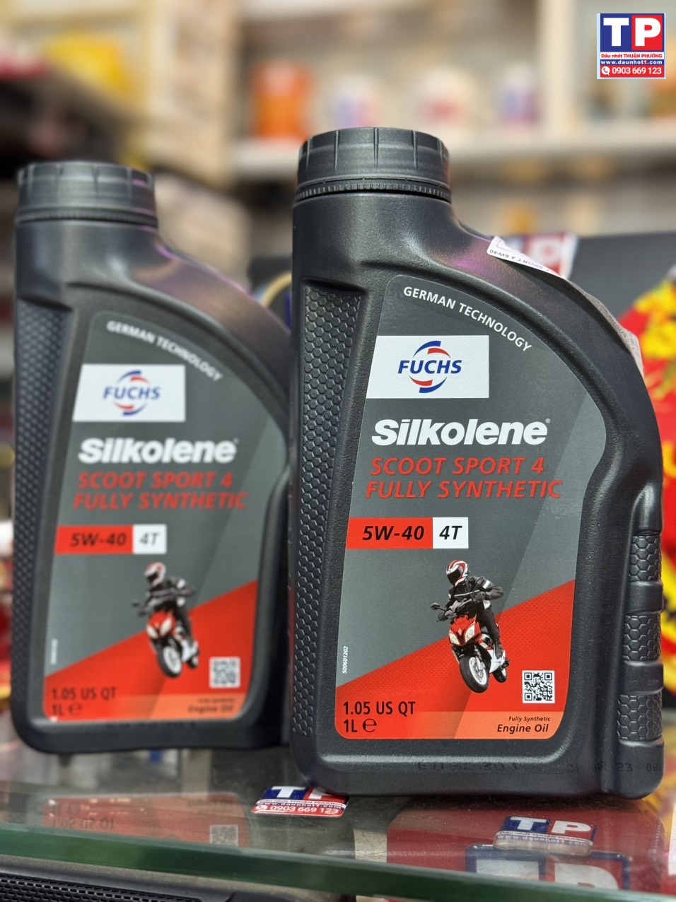 Combo 2 chai Nhớt Fuchs Silkolene Scoot Sport 5W40 1L
