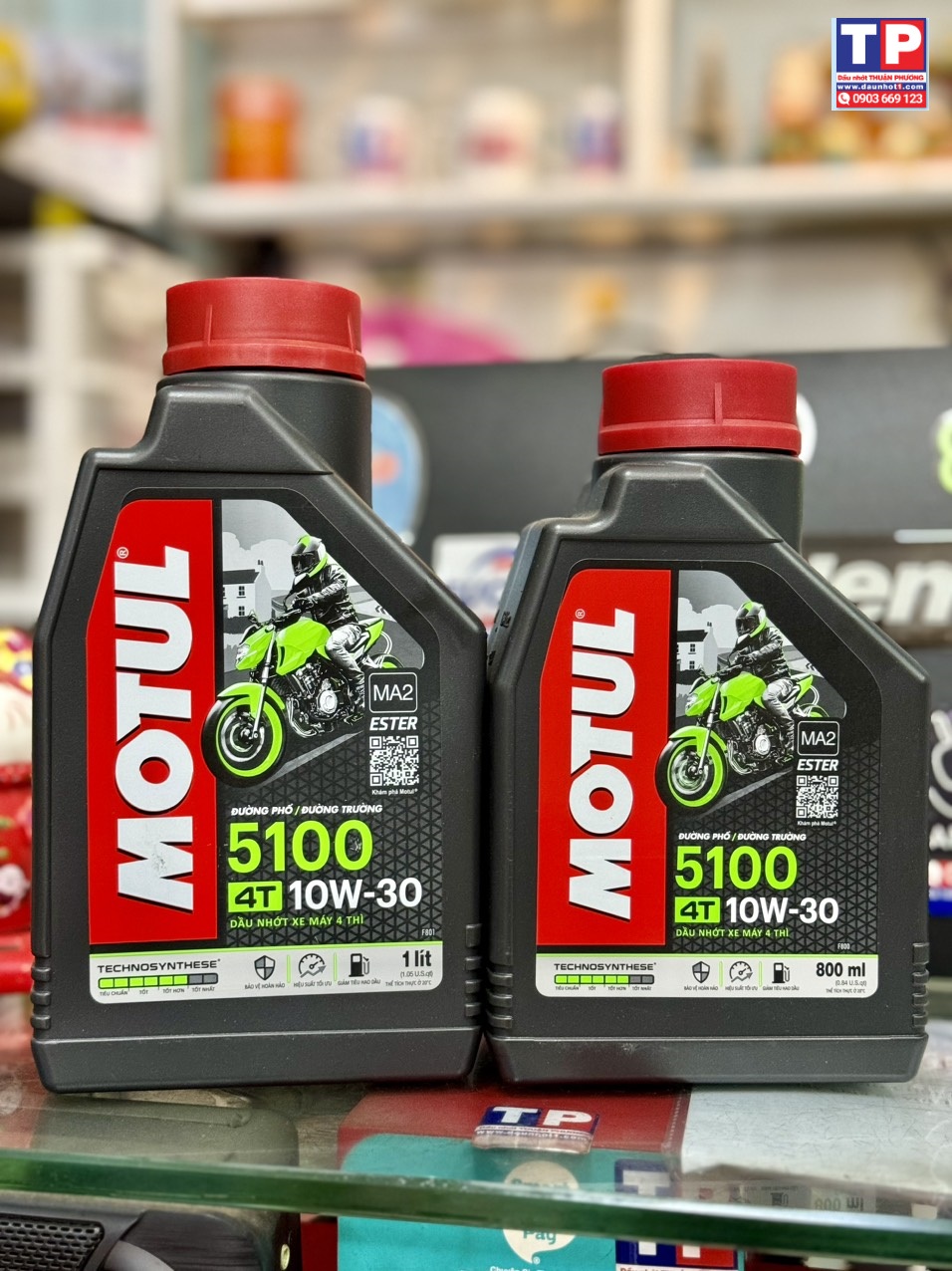 Combo 2 Nhớt MOTUL 5100 4T 10W30