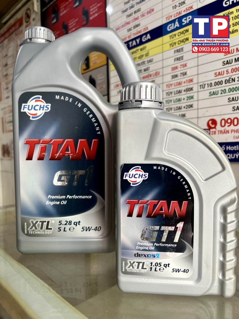 Nhớt Fuchs Titan GT1 5W-40 5L