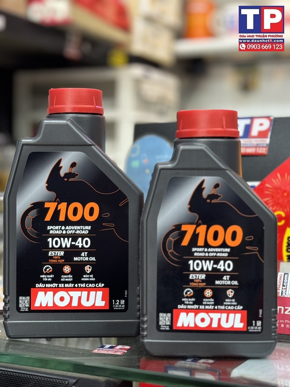 Nhớt Motul 7100 ESTER 10W40 800ml 1000ml 1.2L Việt Nam