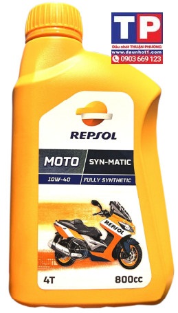 Nhớt Repsol SYN-MATIC 10W40 Fully 800ml